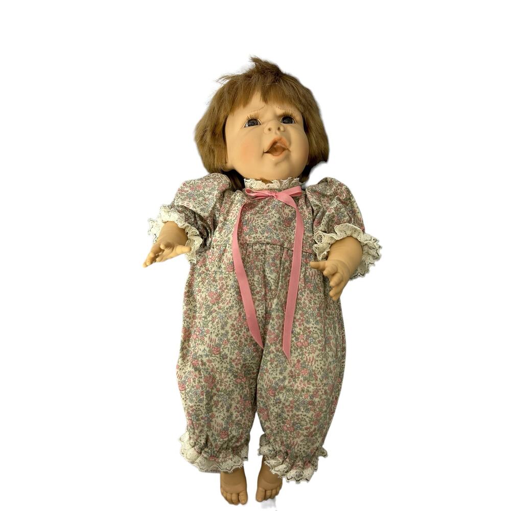 Berenguer Doll Realistic soft body‎ hair brown eyes 18"